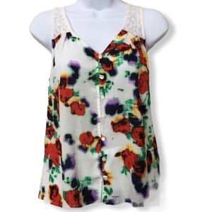 KENSIE sleeveless floral tank top size xs